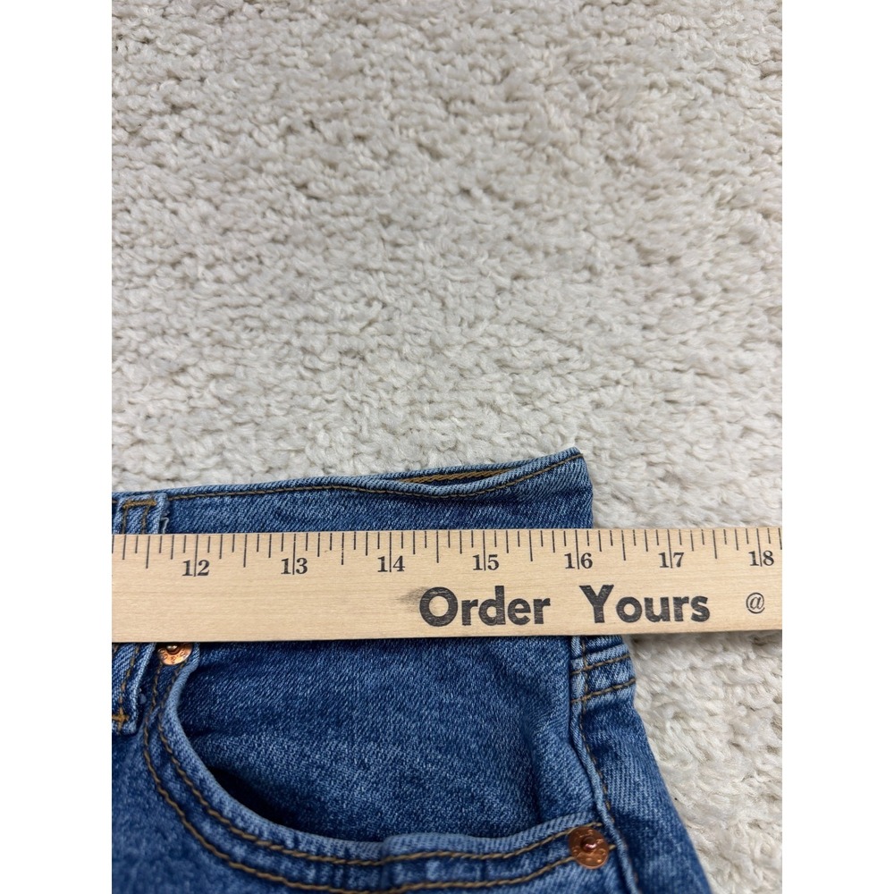 Levis Wedgie Straight Jeans Womens Size 32 Blue Button Fly High Rise Denim - Picture 7 of 10